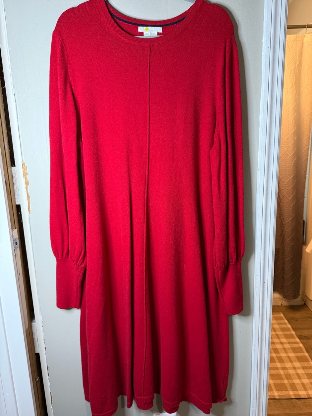 Boden Women's Cuff Detail Knitted Dress Balloon Sleeves SZ 22L